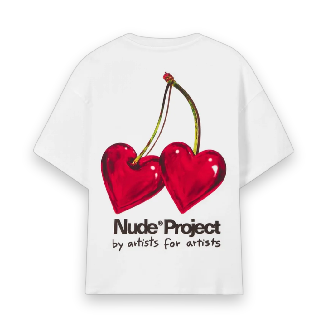 Nude Project Juicy Cherry Tee - White 