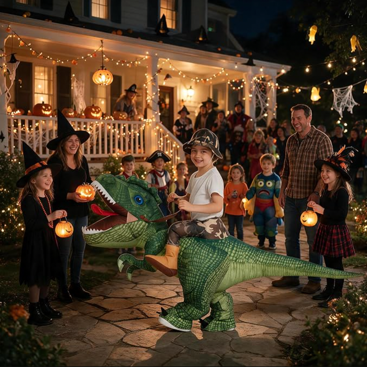 One Casa Inflatable Dinosaur Costume for Kids 4-6 years