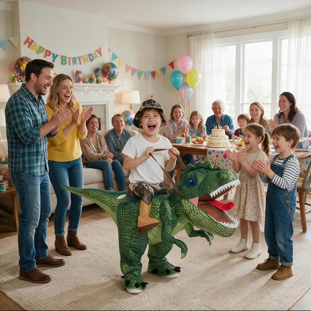 One Casa Inflatable Dinosaur Costume for Kids 4-6 years
