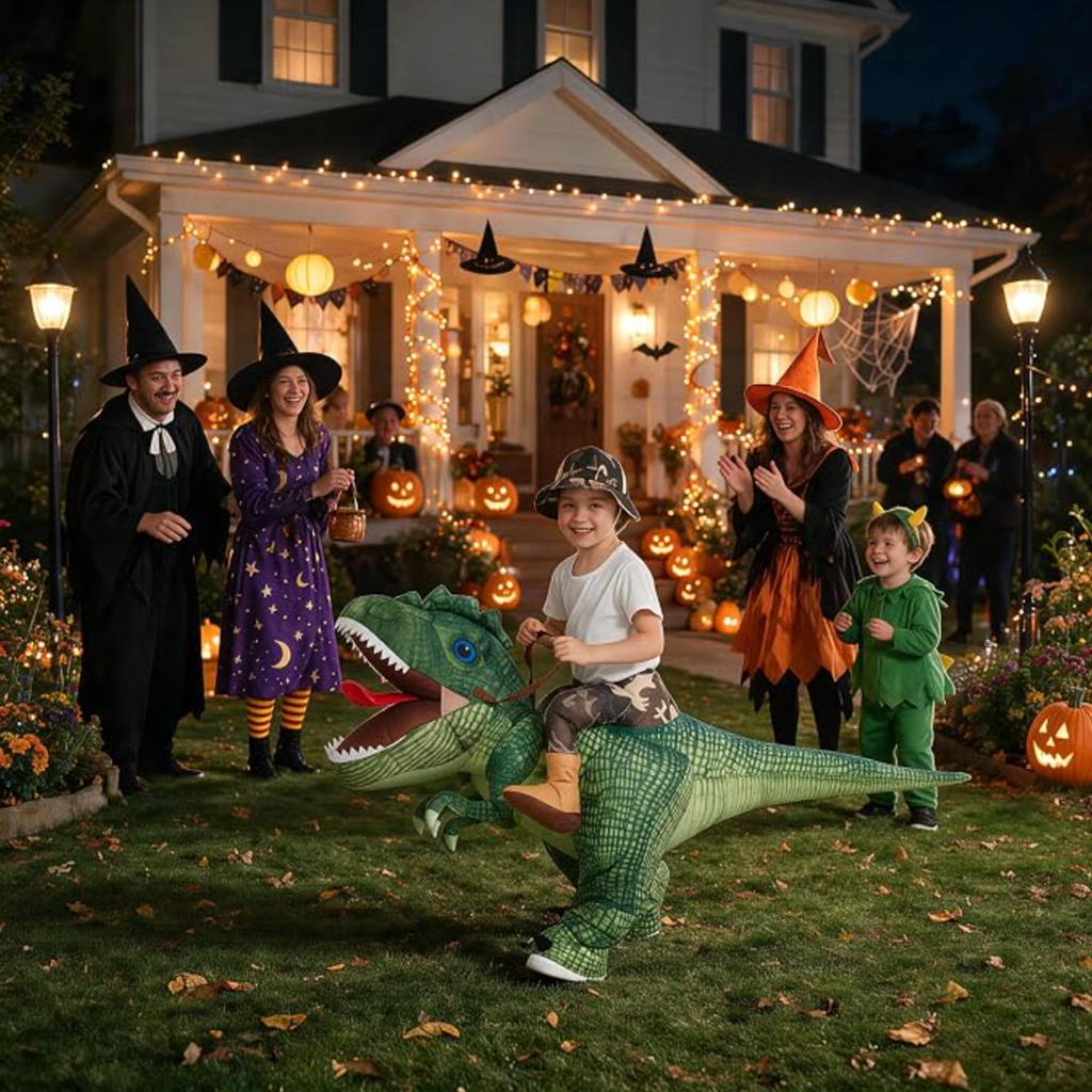 One Casa Inflatable Dinosaur Costume for Kids 4-6 years