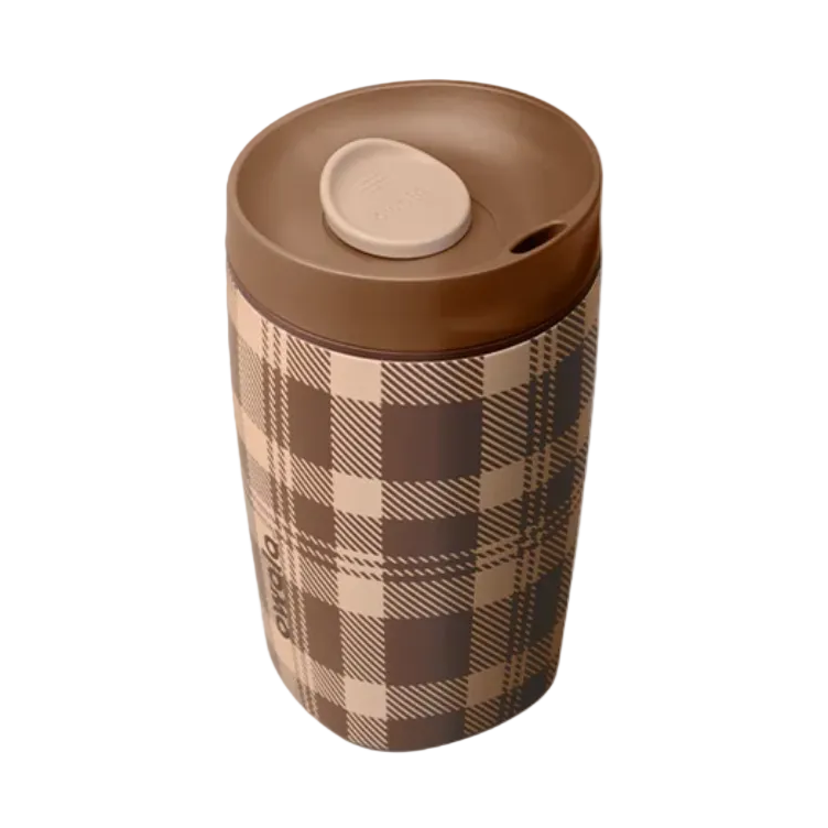 Owala 12 fl oz Stainless Steel SmoothSip Slider Insulated Tumbler - Plaid and Simple