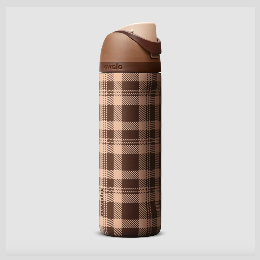 Owala FreeSip Stainless Steel Water Bottle 24 oz - Plaid and Simple
