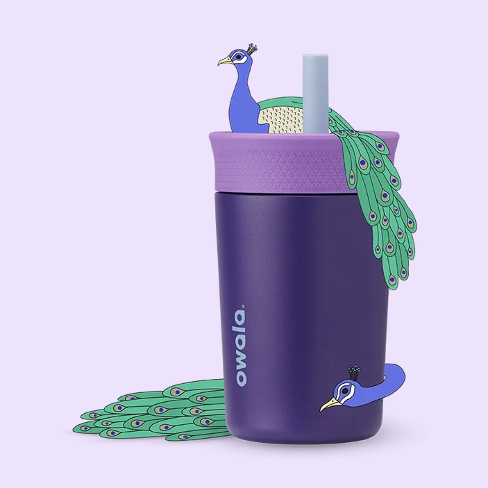 Kids Tumbler Stainless Steel 12 OZ. - Peacock Palace 