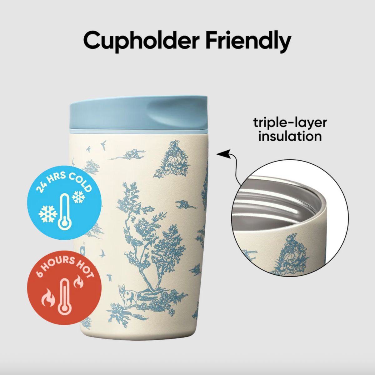Owala Owala 12 fl oz Stainless Steel SmoothSip Slider Insulated Tumbler - Toile Be Home