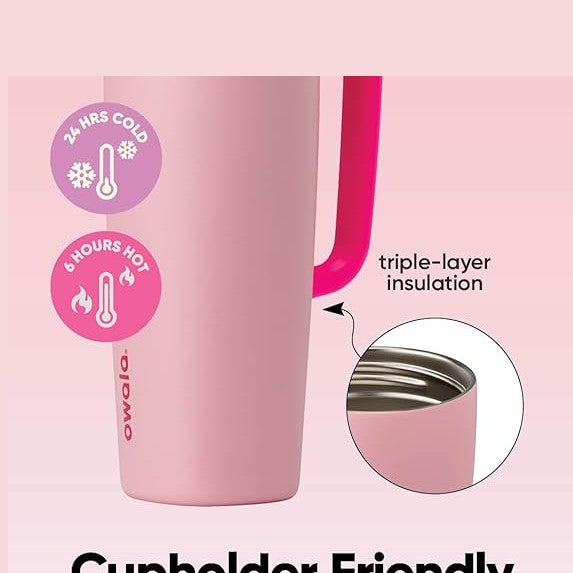 Owala SmoothSip Slider with Handle 12 OZ-Pucker Up 