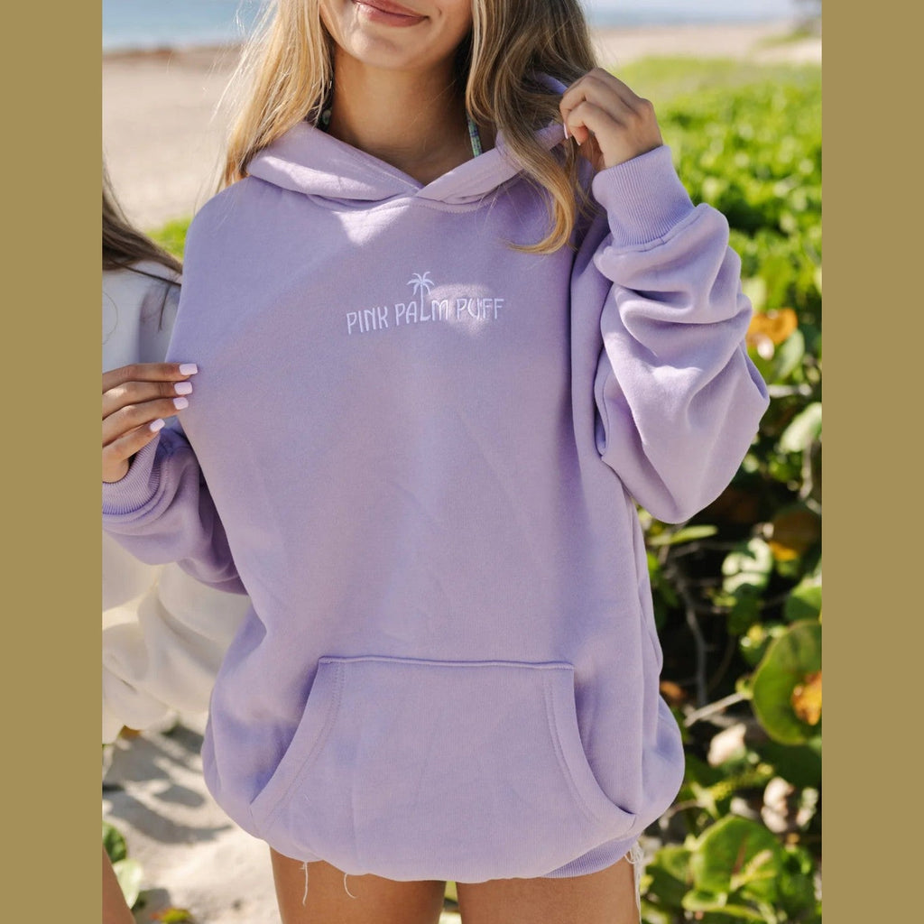 PINK PALM PUFF-Classic Puff Hoodie in Orchid 