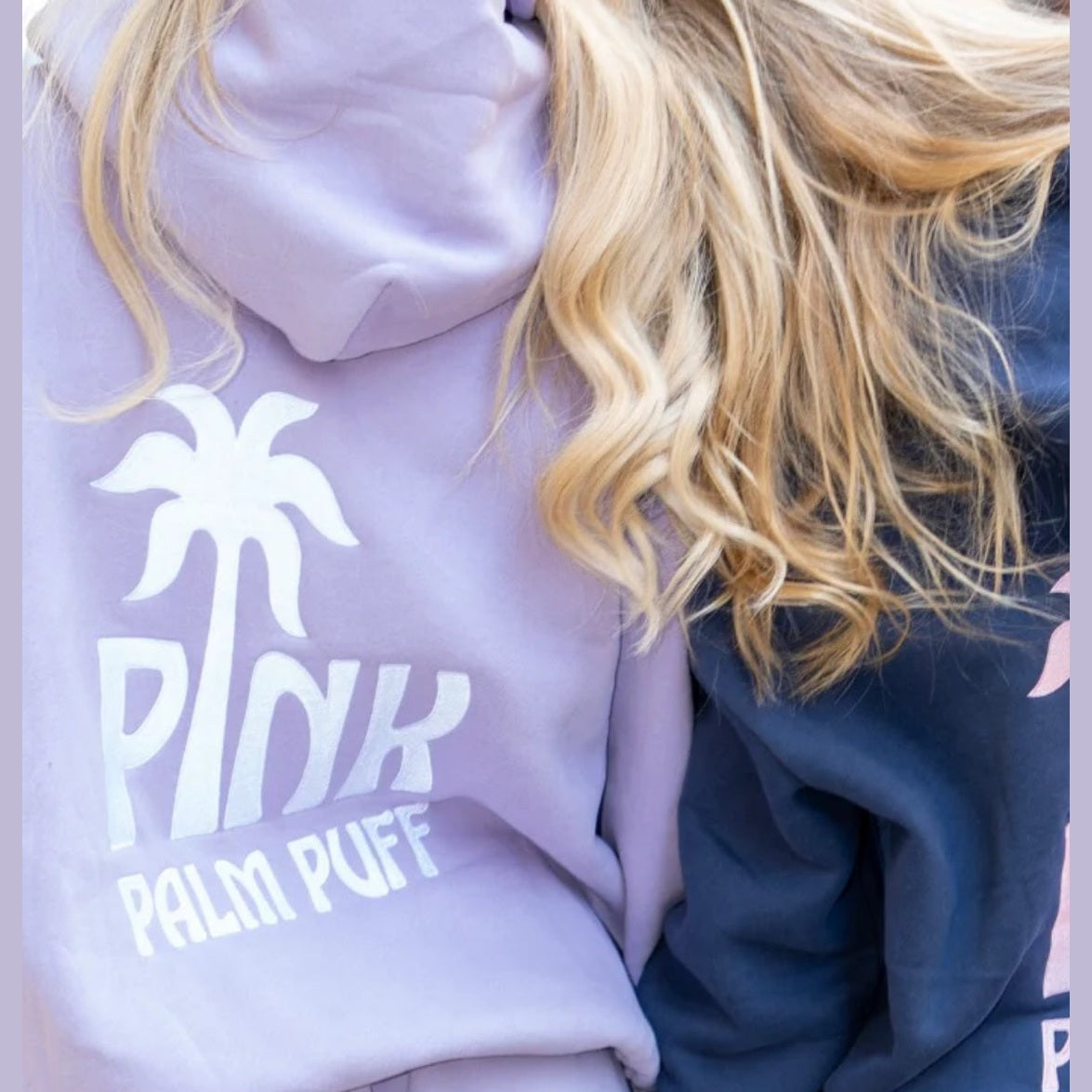 PINK PALM PUFF-Classic Puff Hoodie in Orchid 