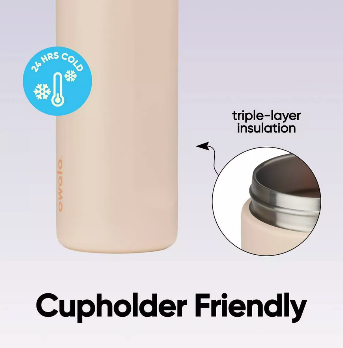Owala 24oz FreeSip Stainless Steel Water Bottle - Sandy Shores