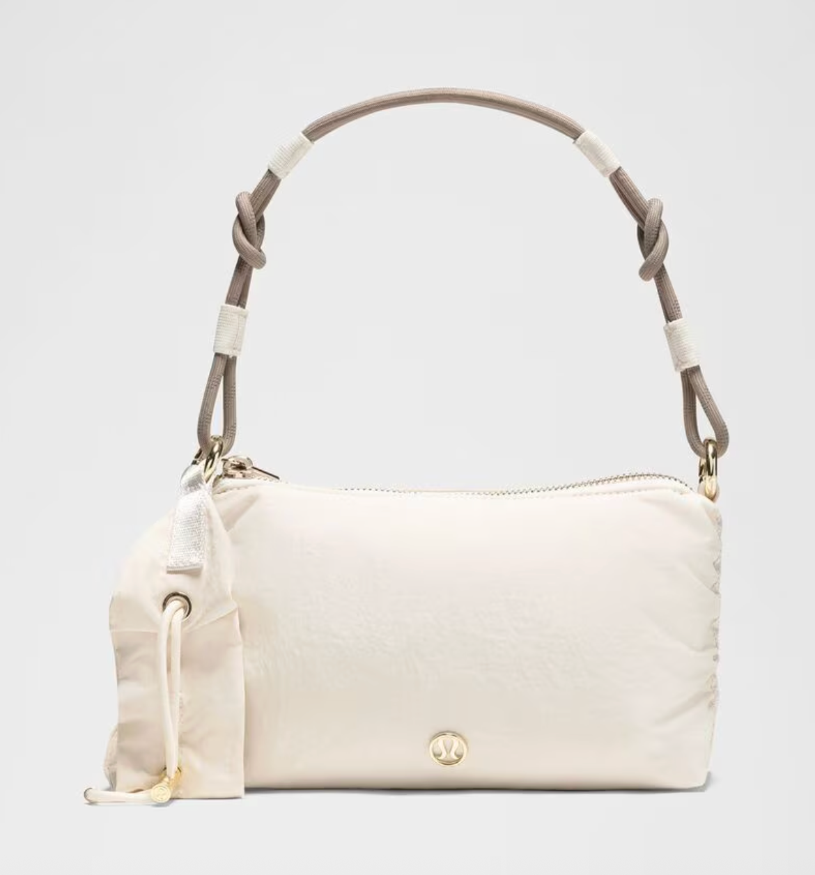 Lululemon Ruched Shoulder Bag Mini 1.5L - Light Ivory/Warm Ash Grey