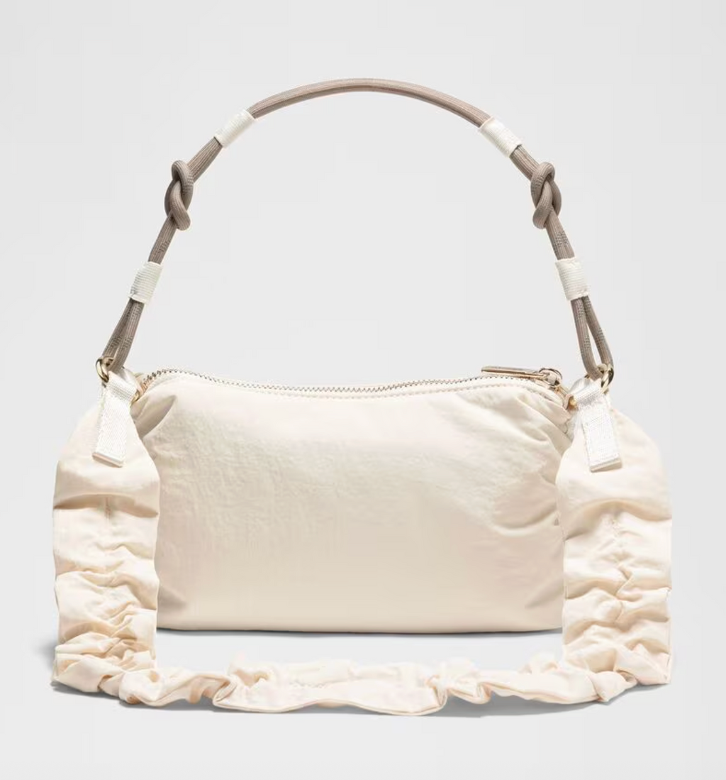 Lululemon Ruched Shoulder Bag Mini 1.5L - Light Ivory/Warm Ash Grey