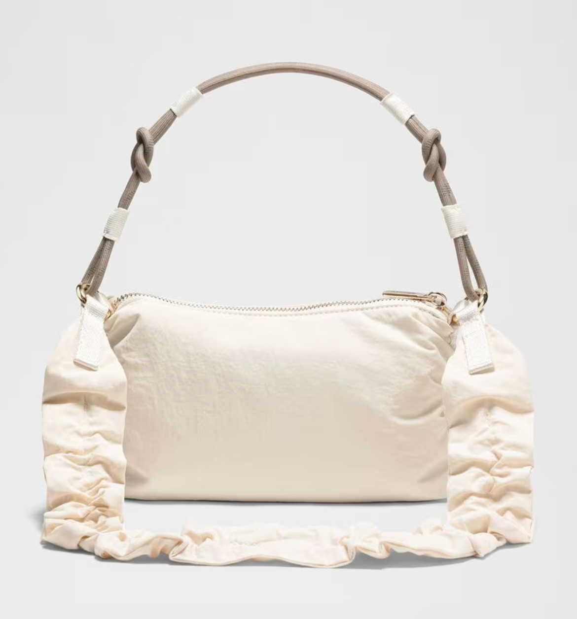 Lululemon Ruched Shoulder Bag Mini 1.5L - Light Ivory/Warm Ash Grey