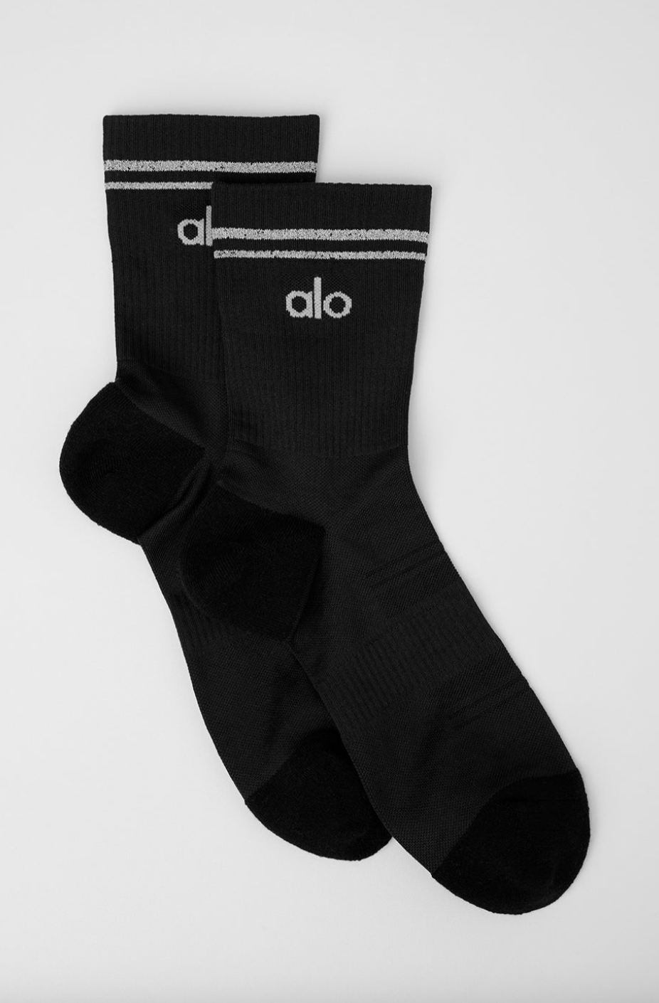 ALO Unisex Half-Crew Performance Sock - Black