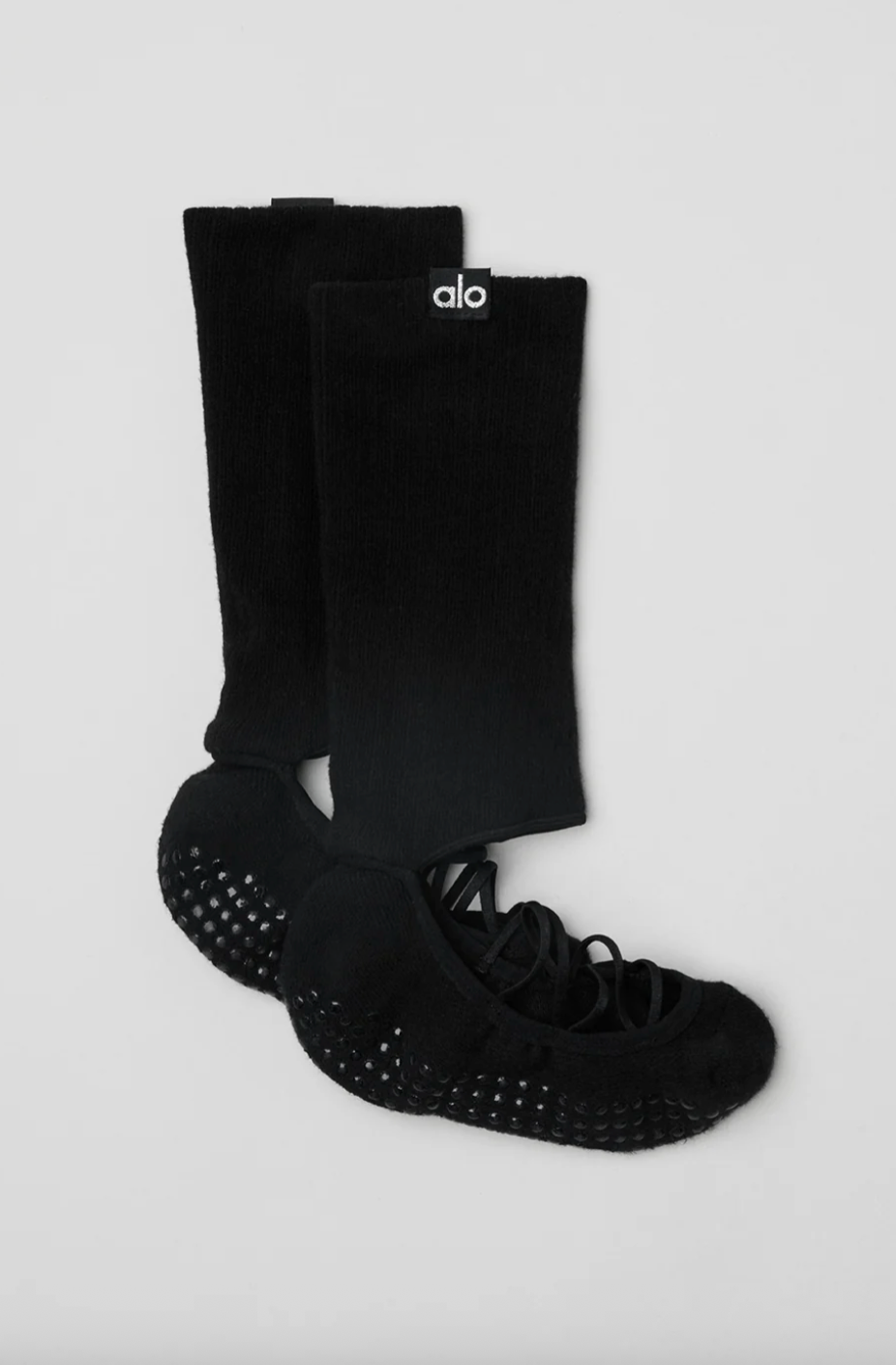 ALO Women's Strappy Siren Grip Sock - Black