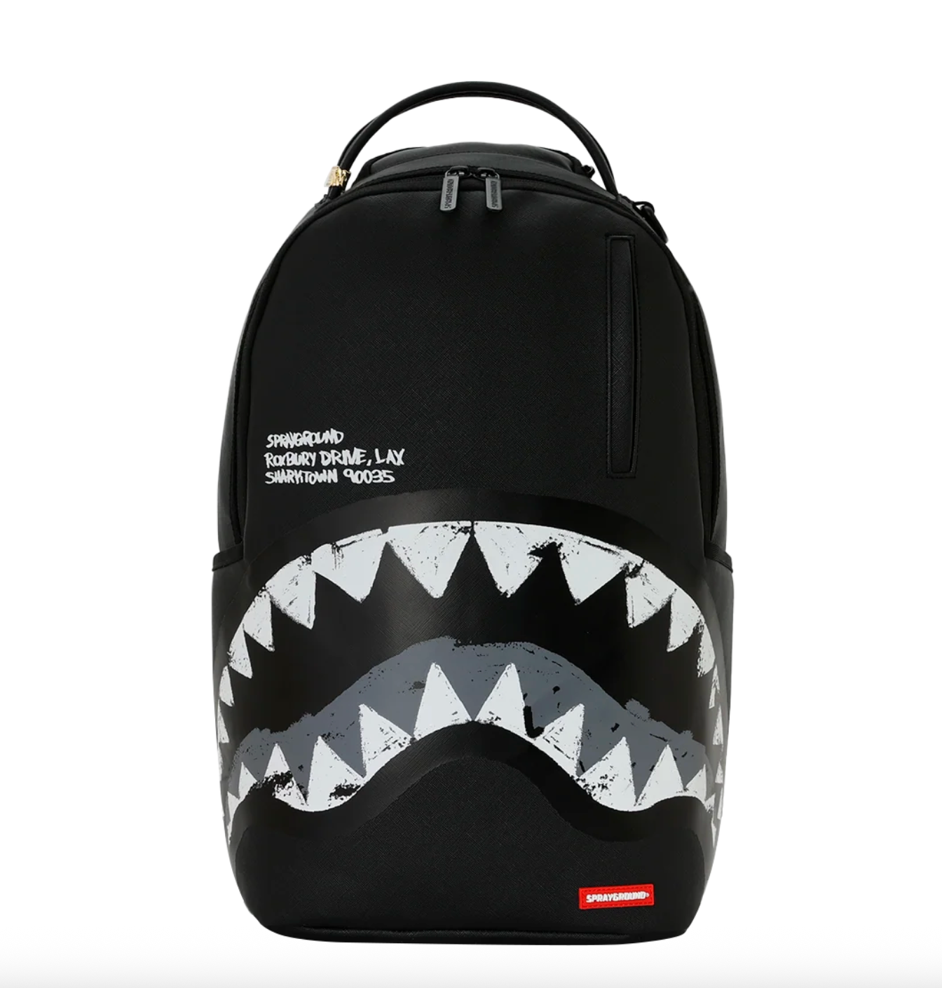 Sprayground Grey Shark Central Painted Backpack