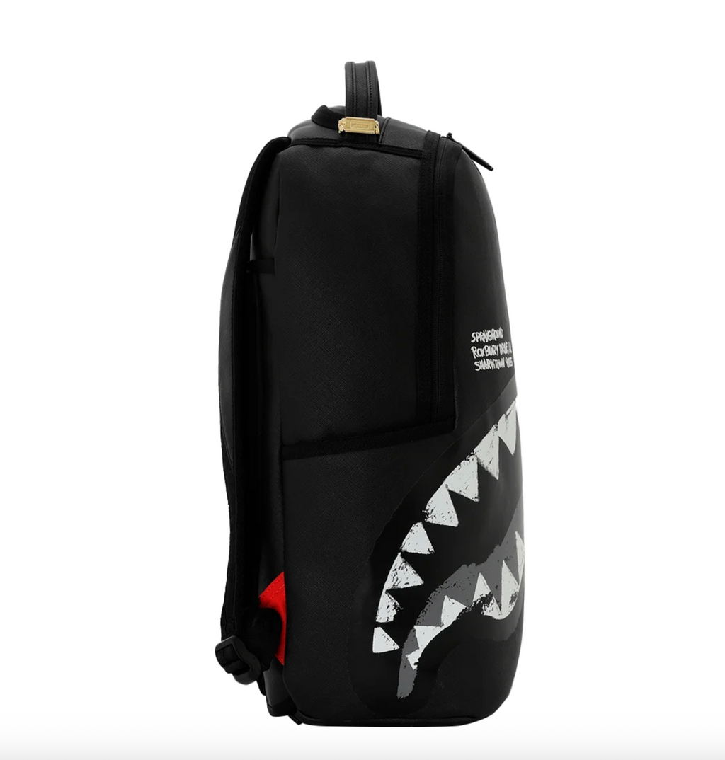 Sprayground Grey Shark Central Painted Backpack