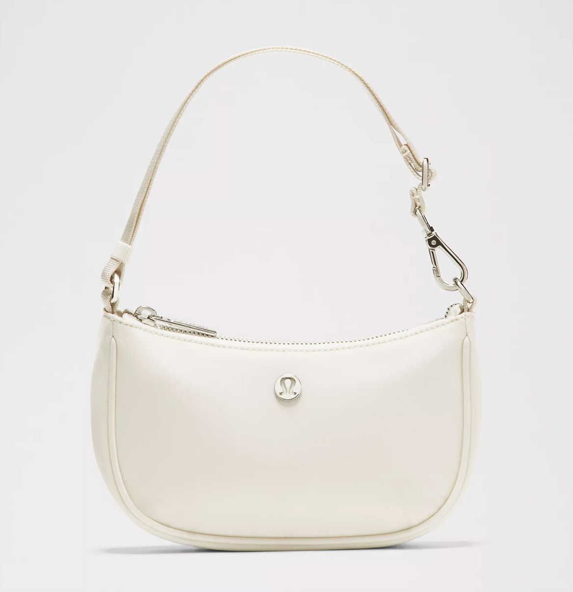 Lululemon City Essentials Mini Shoulder Bag 1L - Light Ivory/Silver