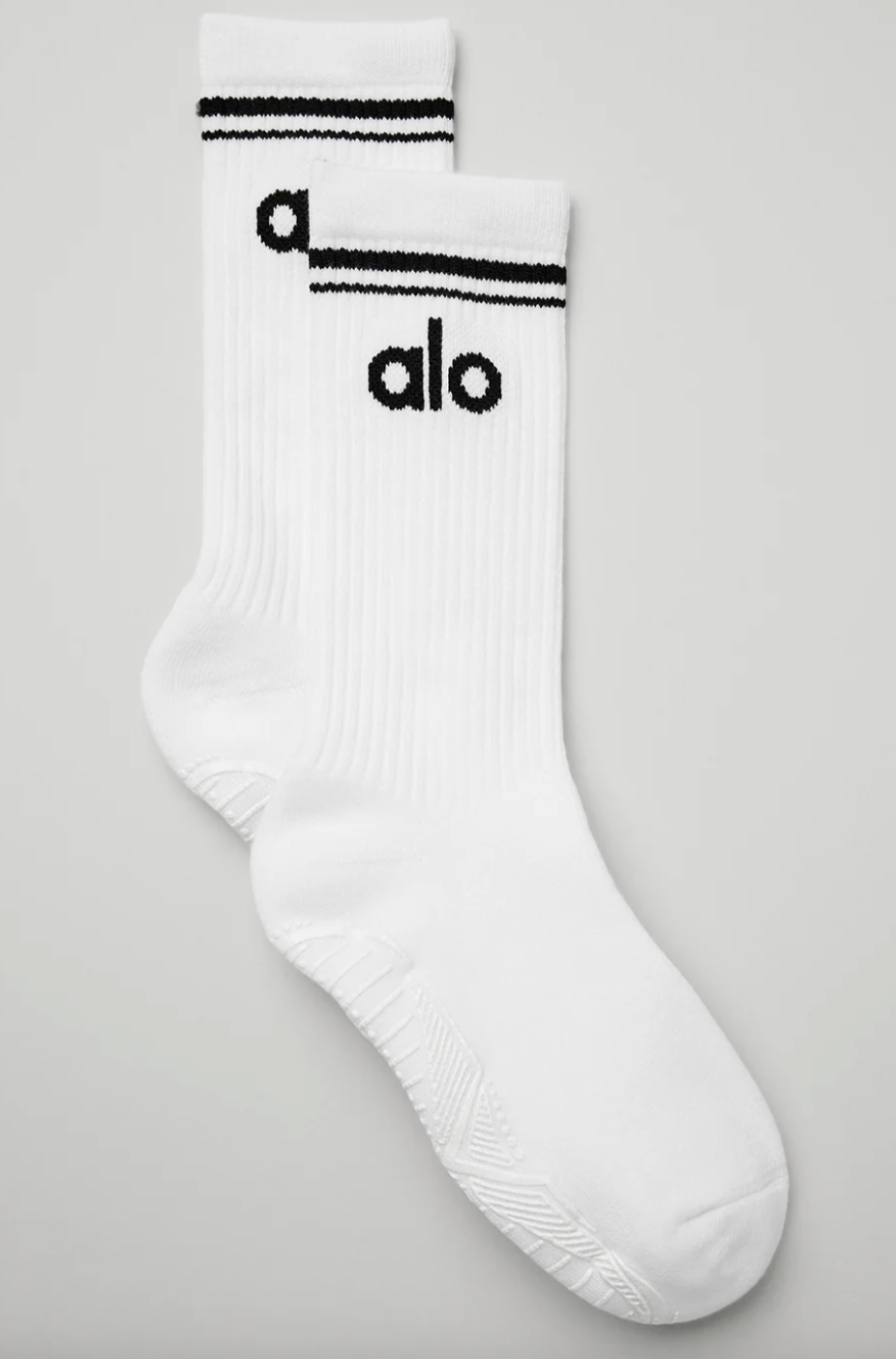 ALO Women's Throwback Barre Sock - White/Black