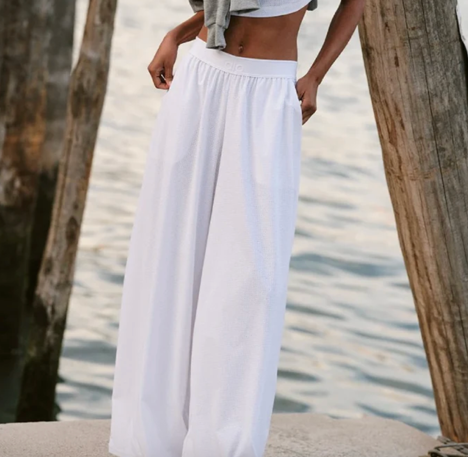 ALO Mesh Mirage Trouser - White