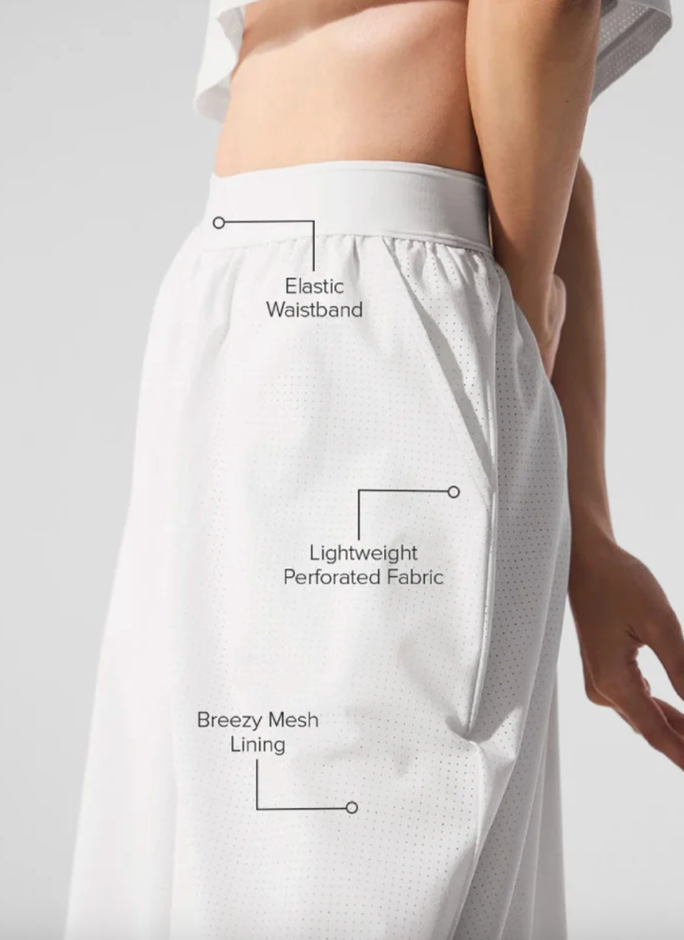 ALO Mesh Mirage Trouser - White