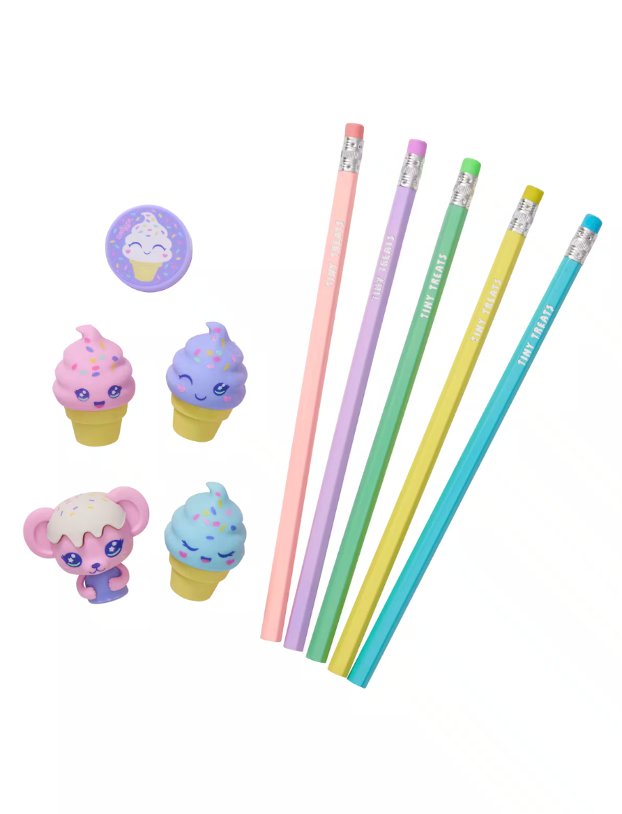 Smiggle Eraser Pencil Box Set - Lilac