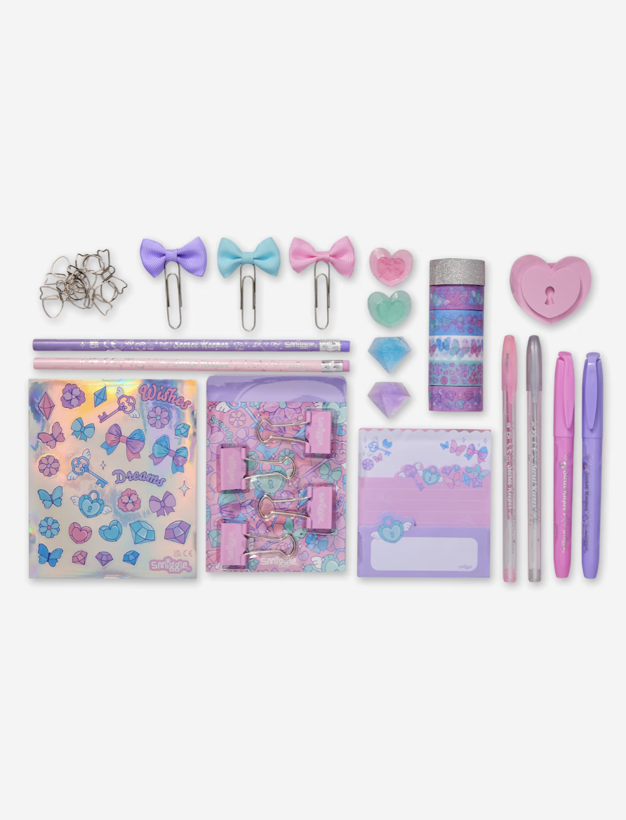 Smiggle Charm Stationery Box - Pink