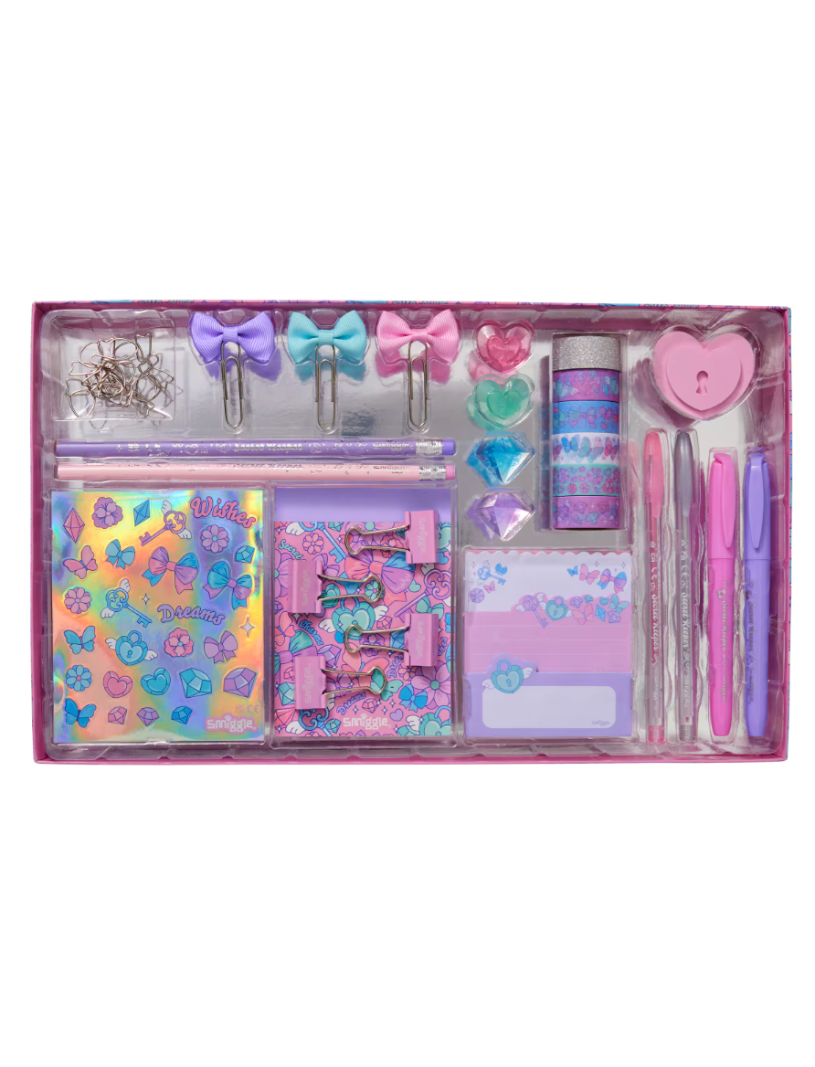 Smiggle Charm Stationery Box - Pink