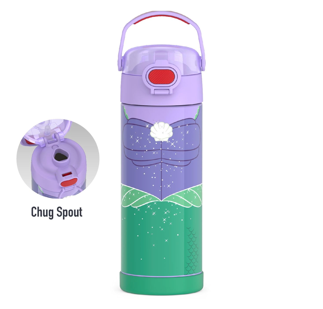 THERMOS FUNTAINER Water Bottle with Spout 16 oz. - Princess Ariel