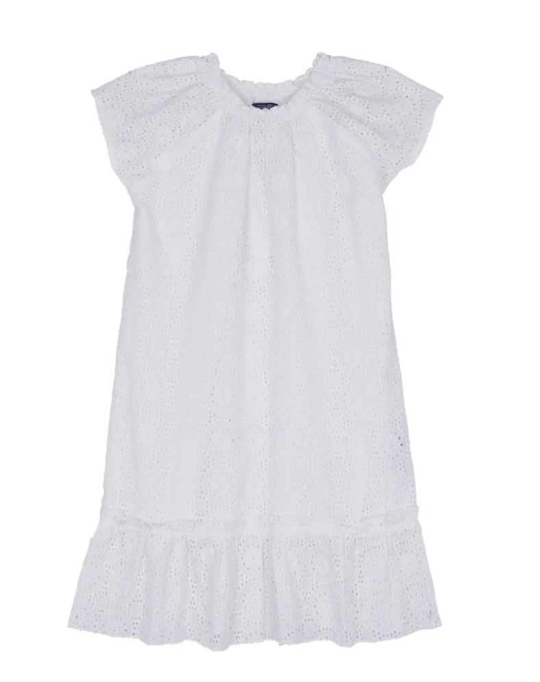 VILEBREQUIN Girls Cotton Dress Broderies Anglaises