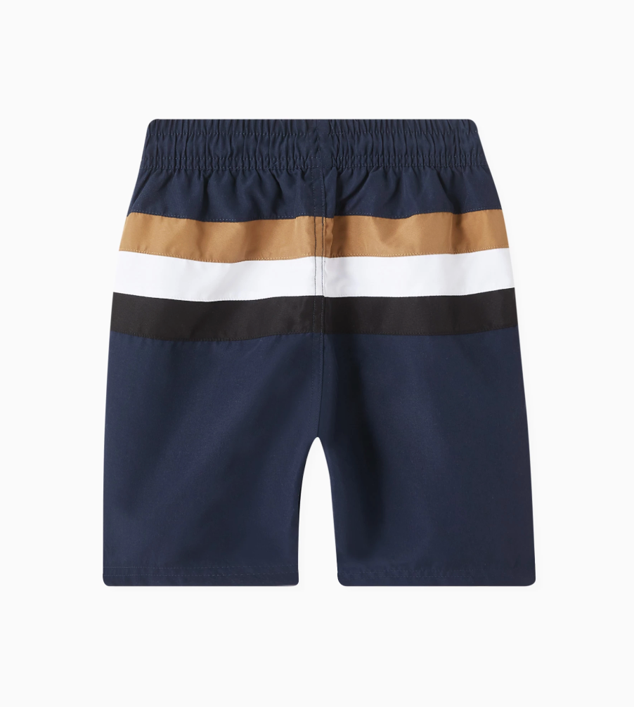 BOSS Kidswear Striped Surfer Shorts
