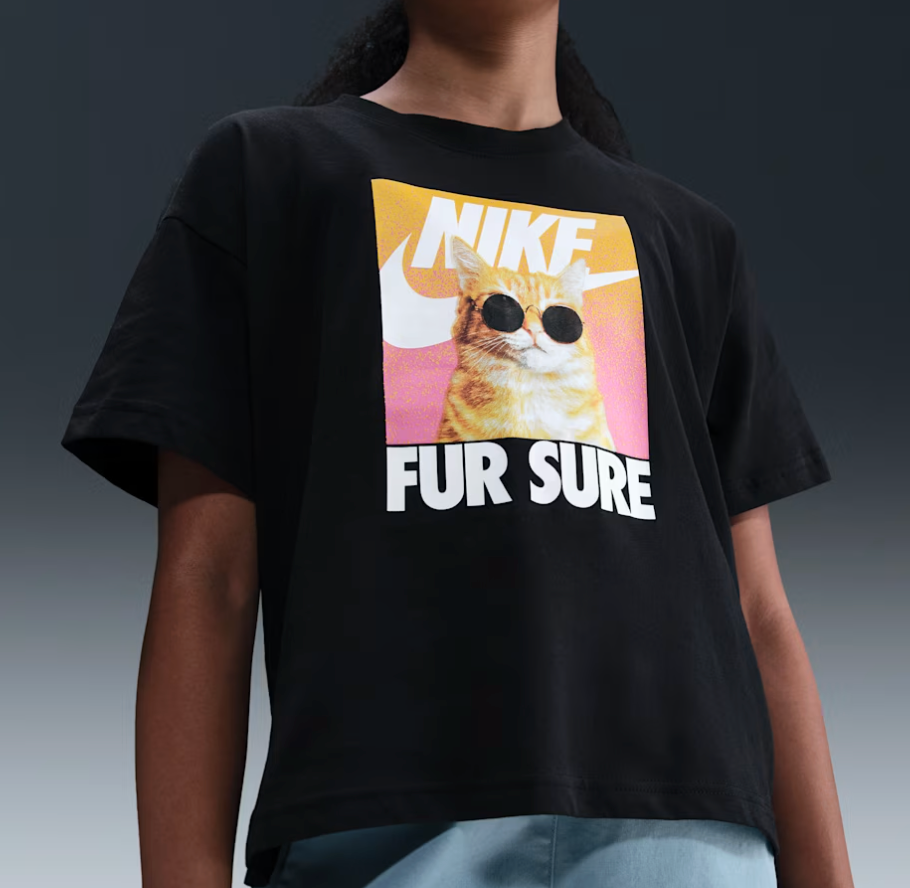 Nike Sportswear Big Kids' (Girls') T-Shirt - Black
