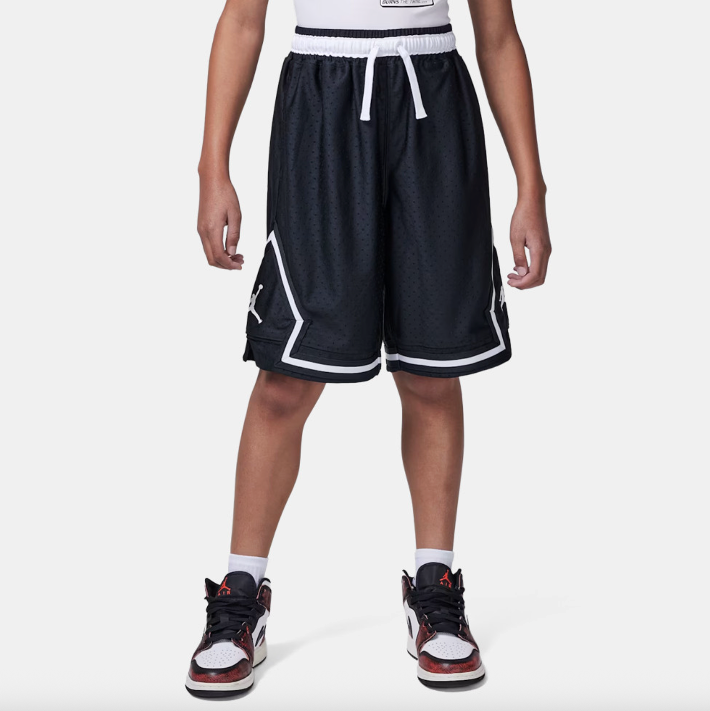 Jordan Big Kid's Dri-FIT Diamond Shorts - Black