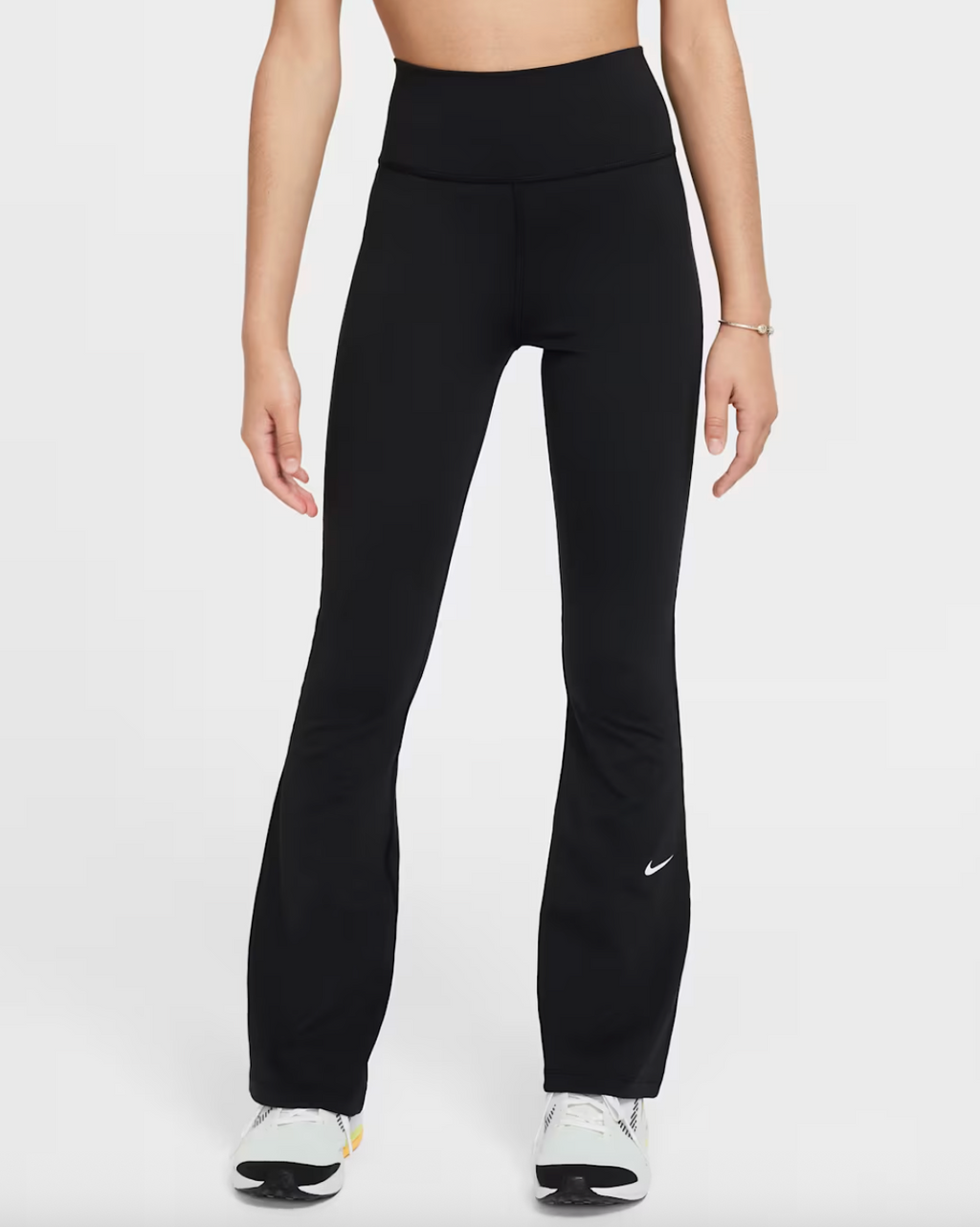 Nike One Girls' Dri-FIT Flared Leggings - Black
