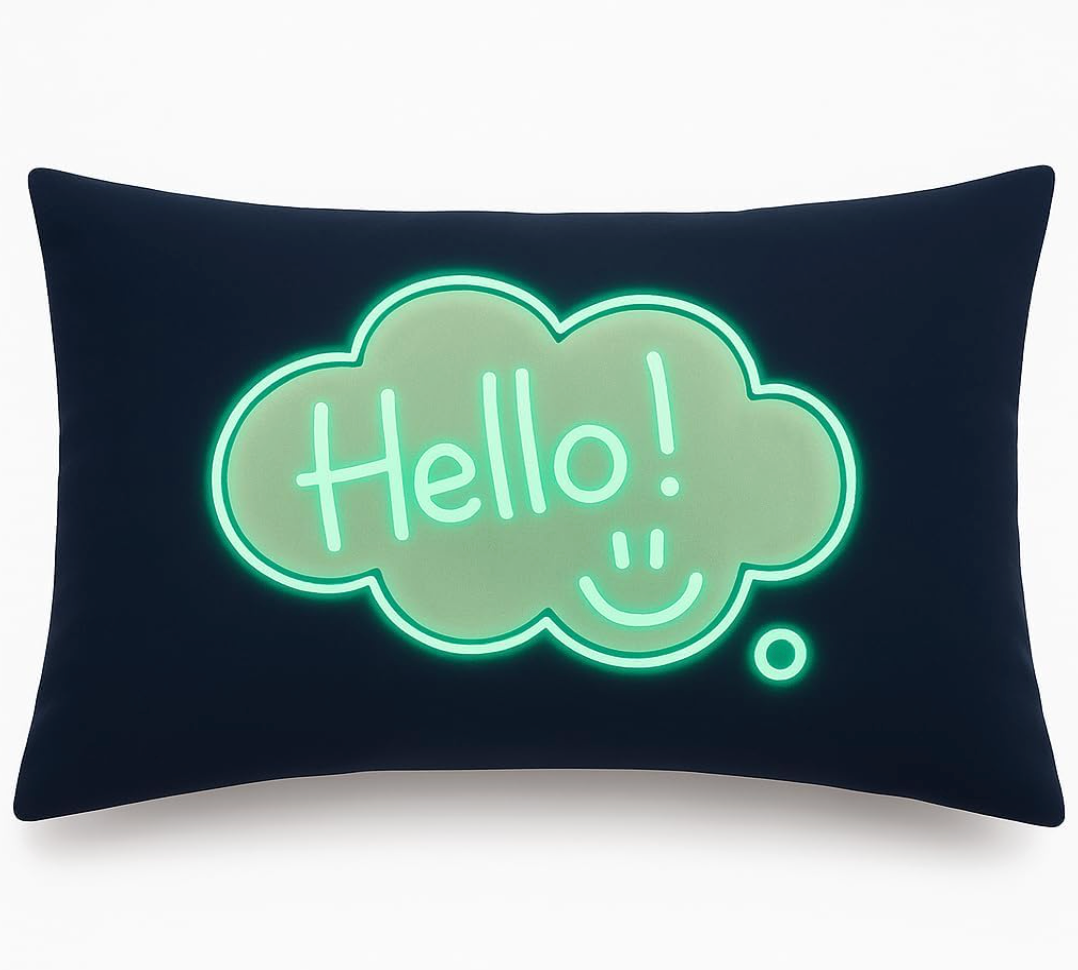 Illuminated Apparel Glow Sketch Interactive Glow In The Dark Pillow Case (Dream Cloud)