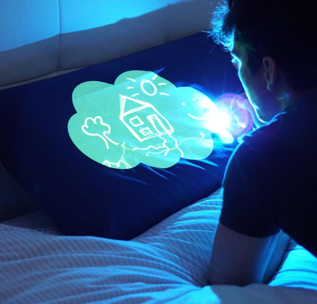 Illuminated Apparel Glow Sketch Interactive Glow In The Dark Pillow Case (Dream Cloud)