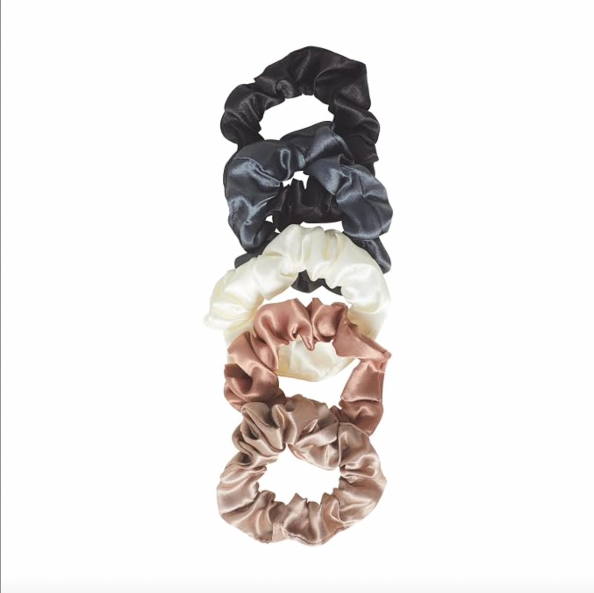 Goody Ouchless Satin Scrunchies - Neutral Tones