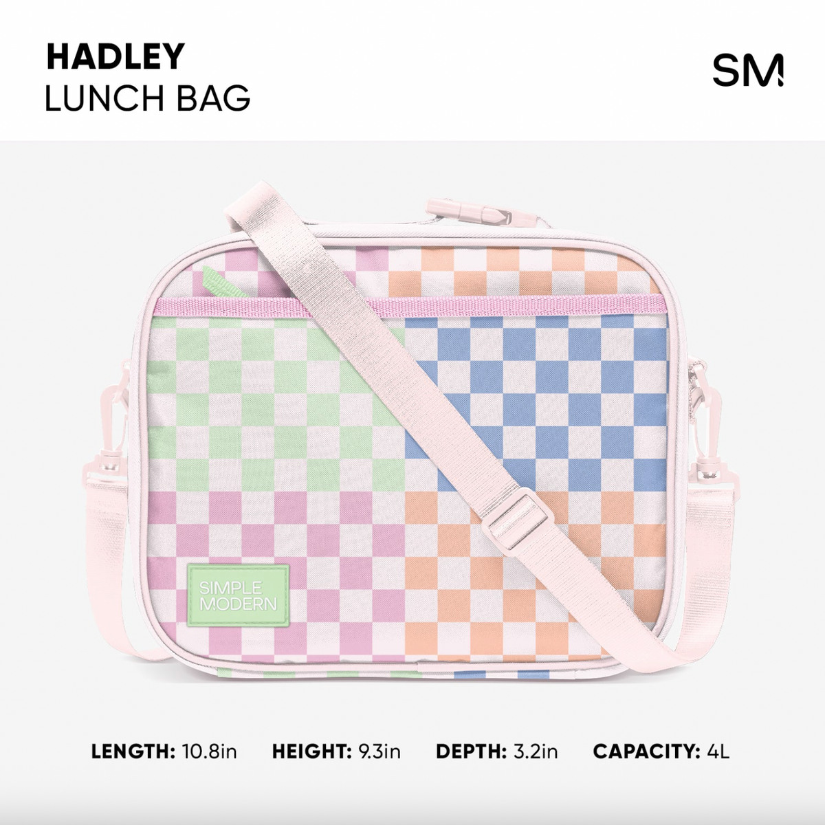 Simple Modern Hadley Lunch Bag with Shoulder Strap -  Midnight Black
