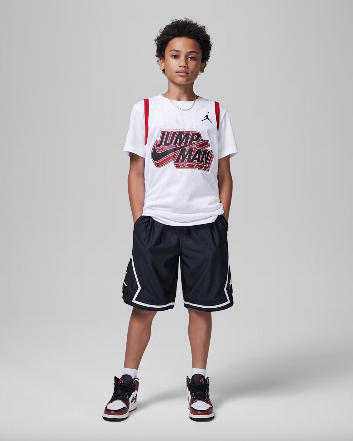 Jordan Big Kid's Dri-FIT Diamond Shorts - Black
