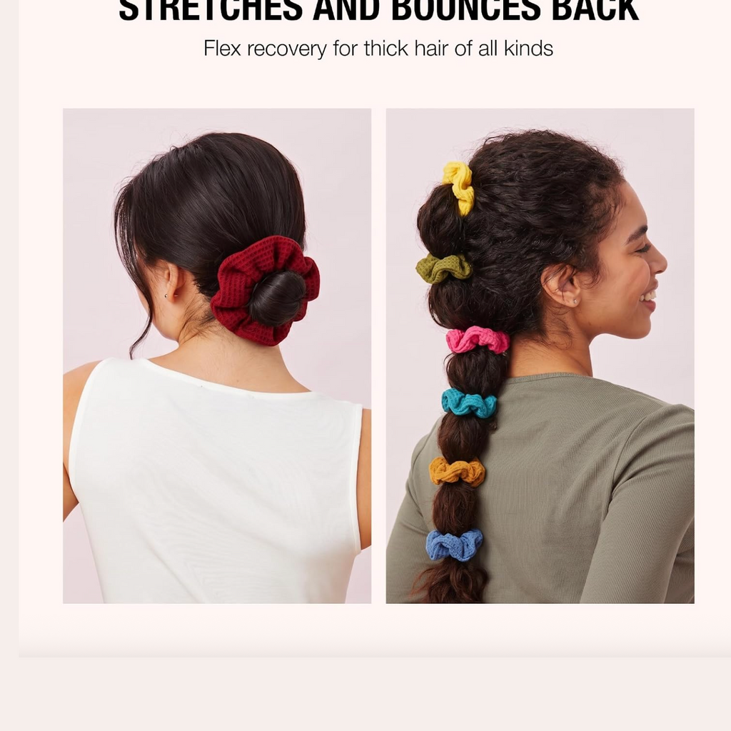 Scünci Hair Scrunchies Waffle Knit Cotton - 36 Count