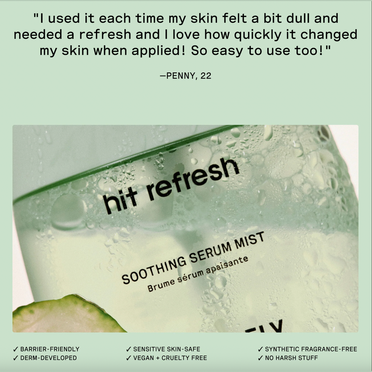 Sincerely Yours Hit Refresh soothing serum mist 55 ml