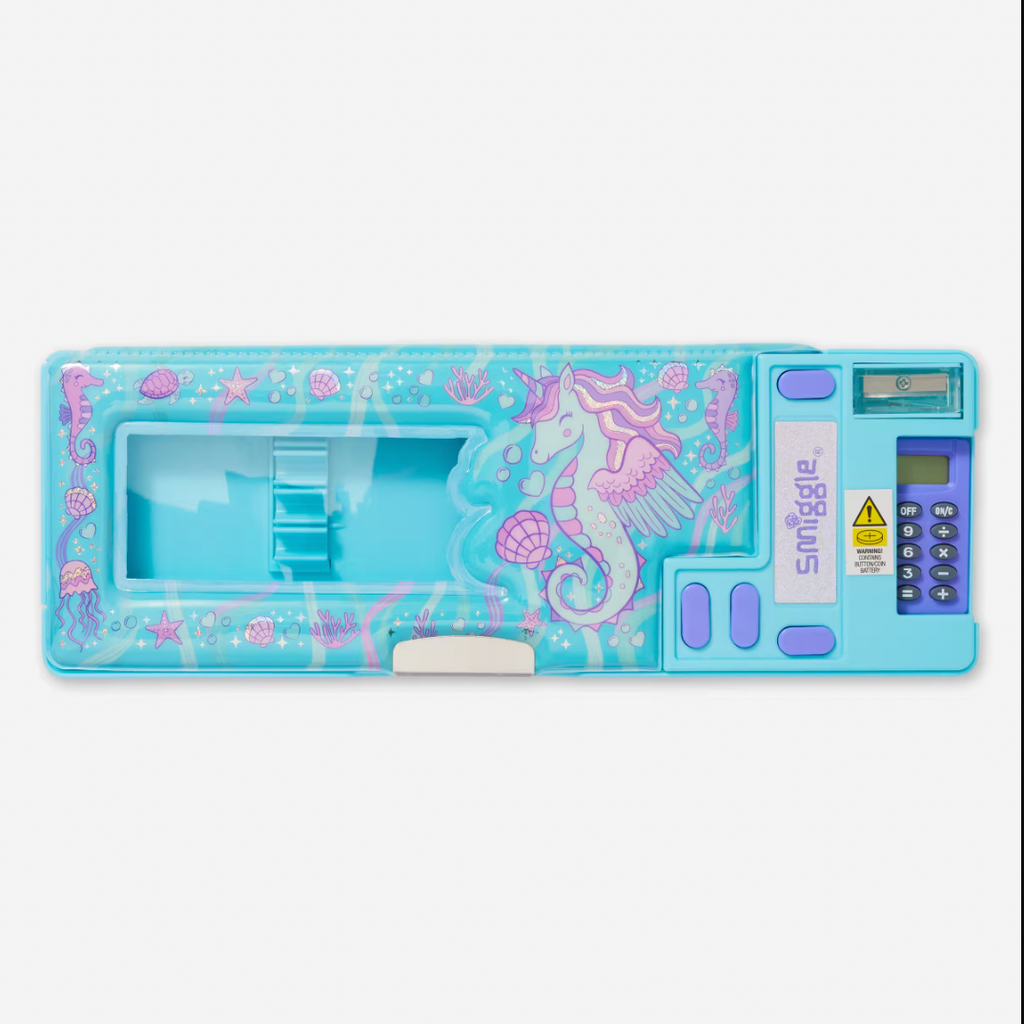 Smiggle Epic Adventures Pop Out Pencil Case - Aqua