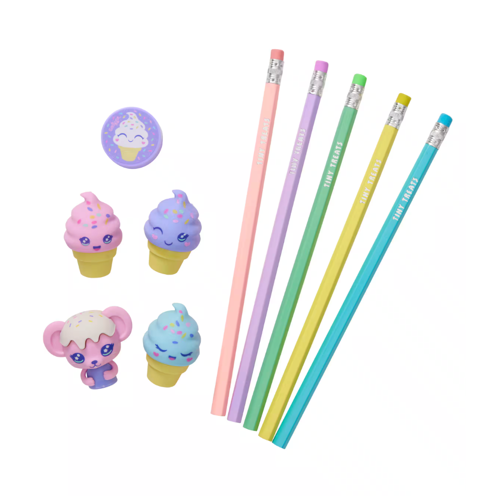 Smiggle Eraser Pencil Box Set - Lilac 