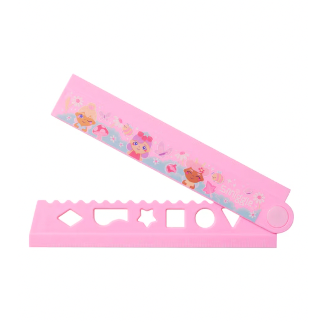 Smiggle Fairy Dust Fold Up Ruler - Pink
