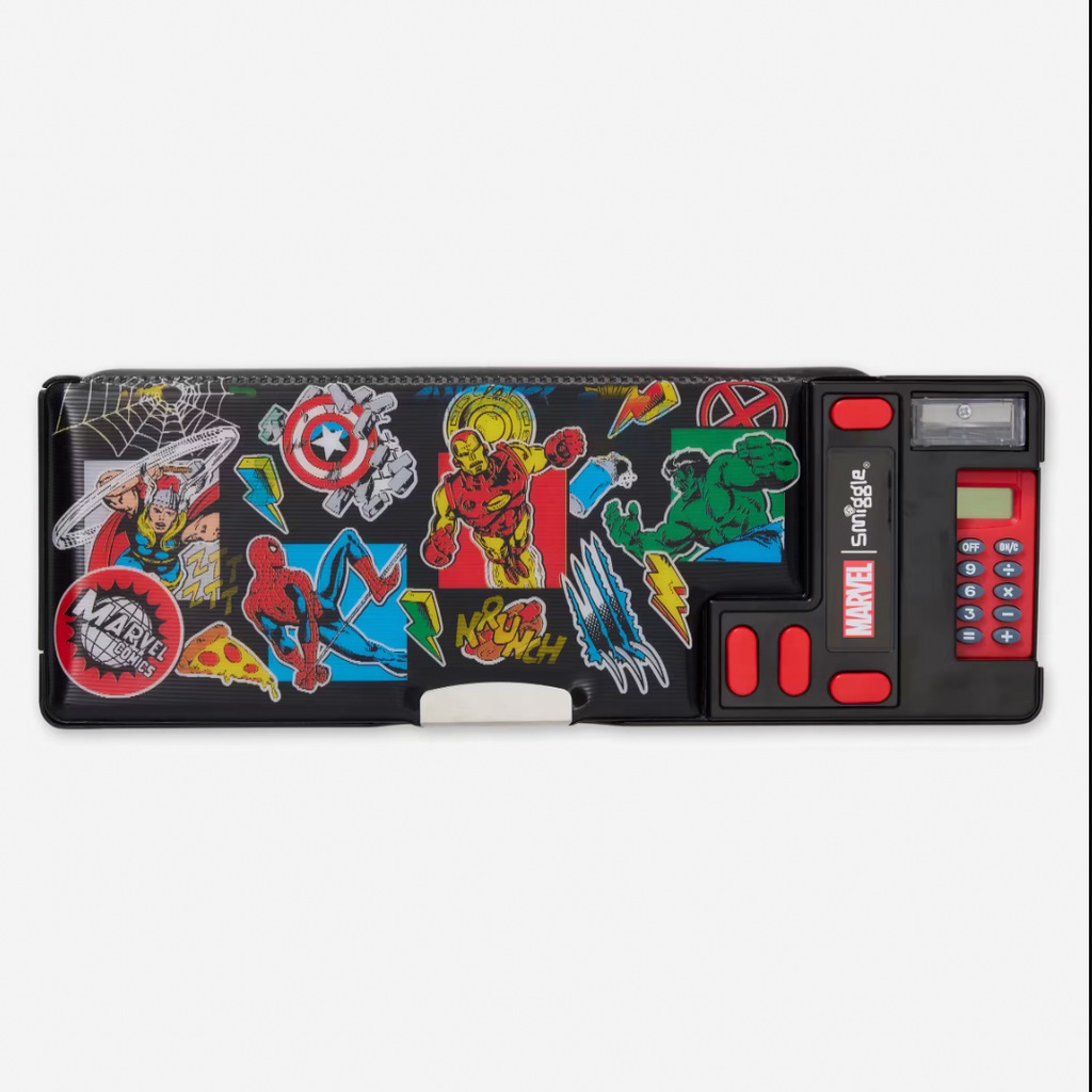 Smiggle Marvel Pop Out Pencil Case - Black