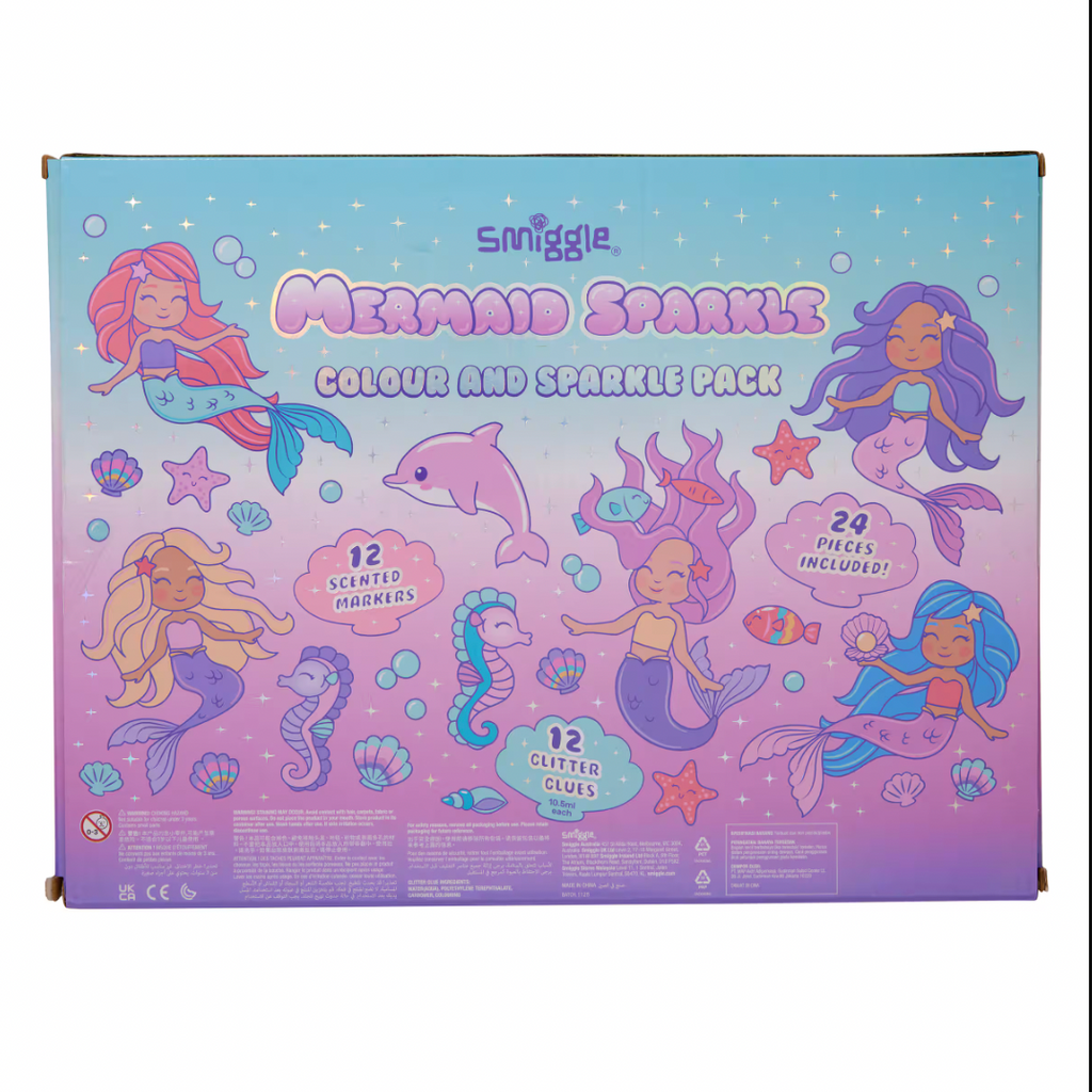 Smiggle Mermaid Adventure Colour And Sparkle Pack