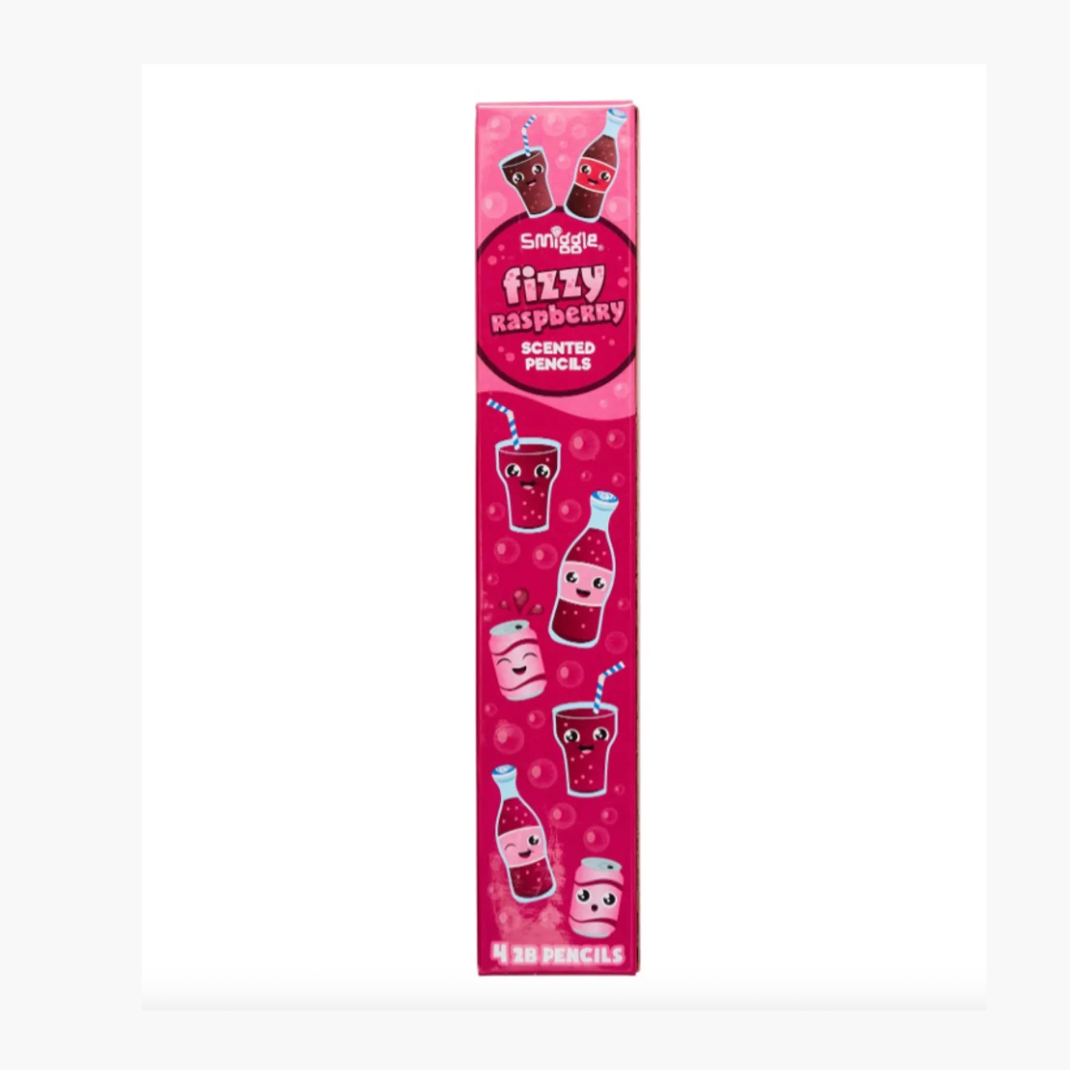 Smiggle Scented Pencil Pack X4 - Fizzy Raspberry 