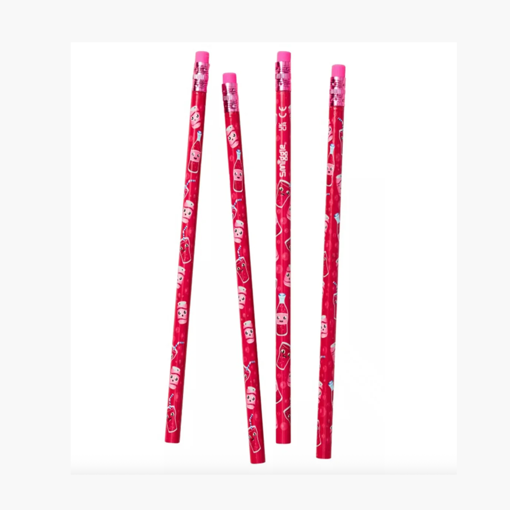 Smiggle Scented Pencil Pack X4 - Fizzy Raspberry 