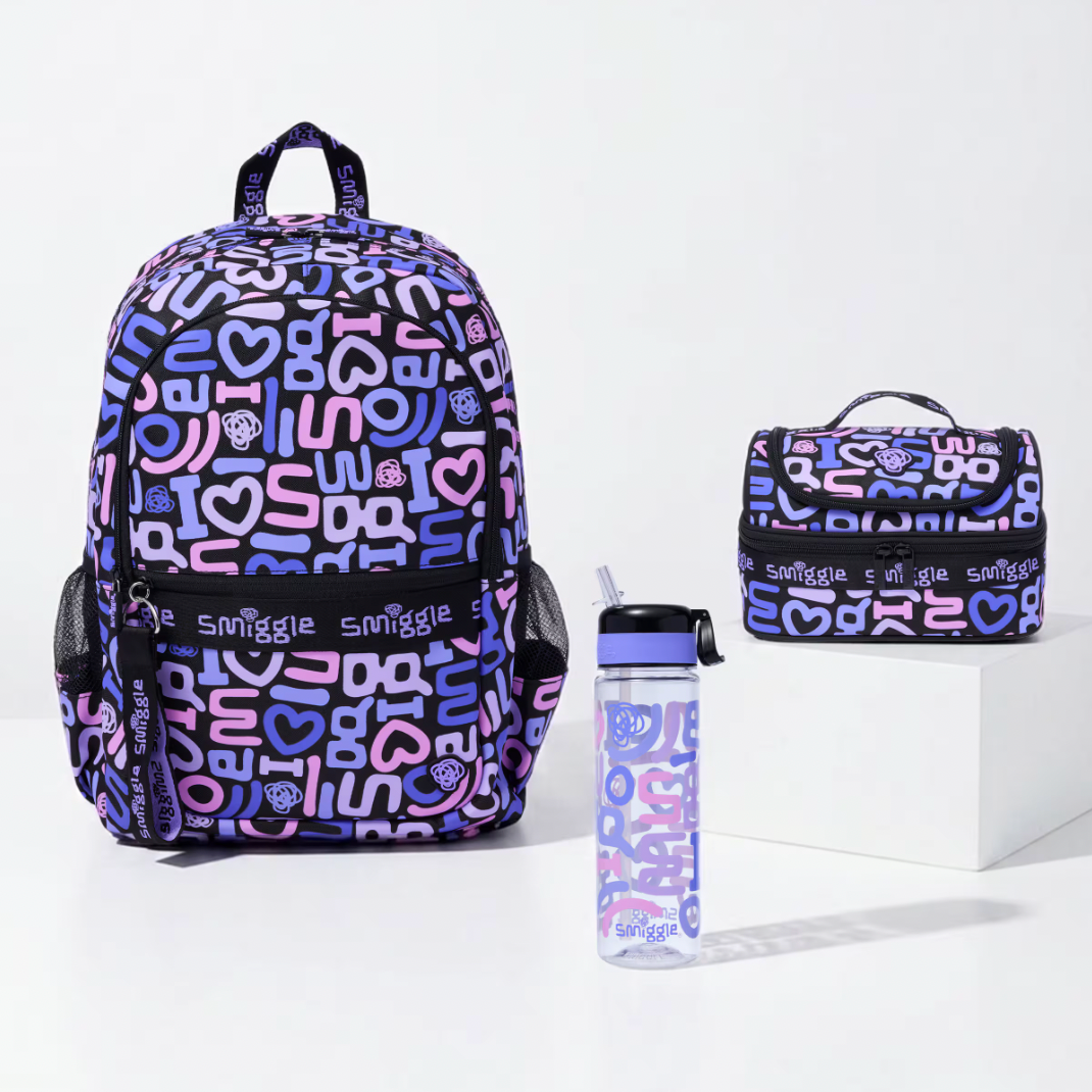 Smiggle Smiggler 3 Piece Bundle - Purple