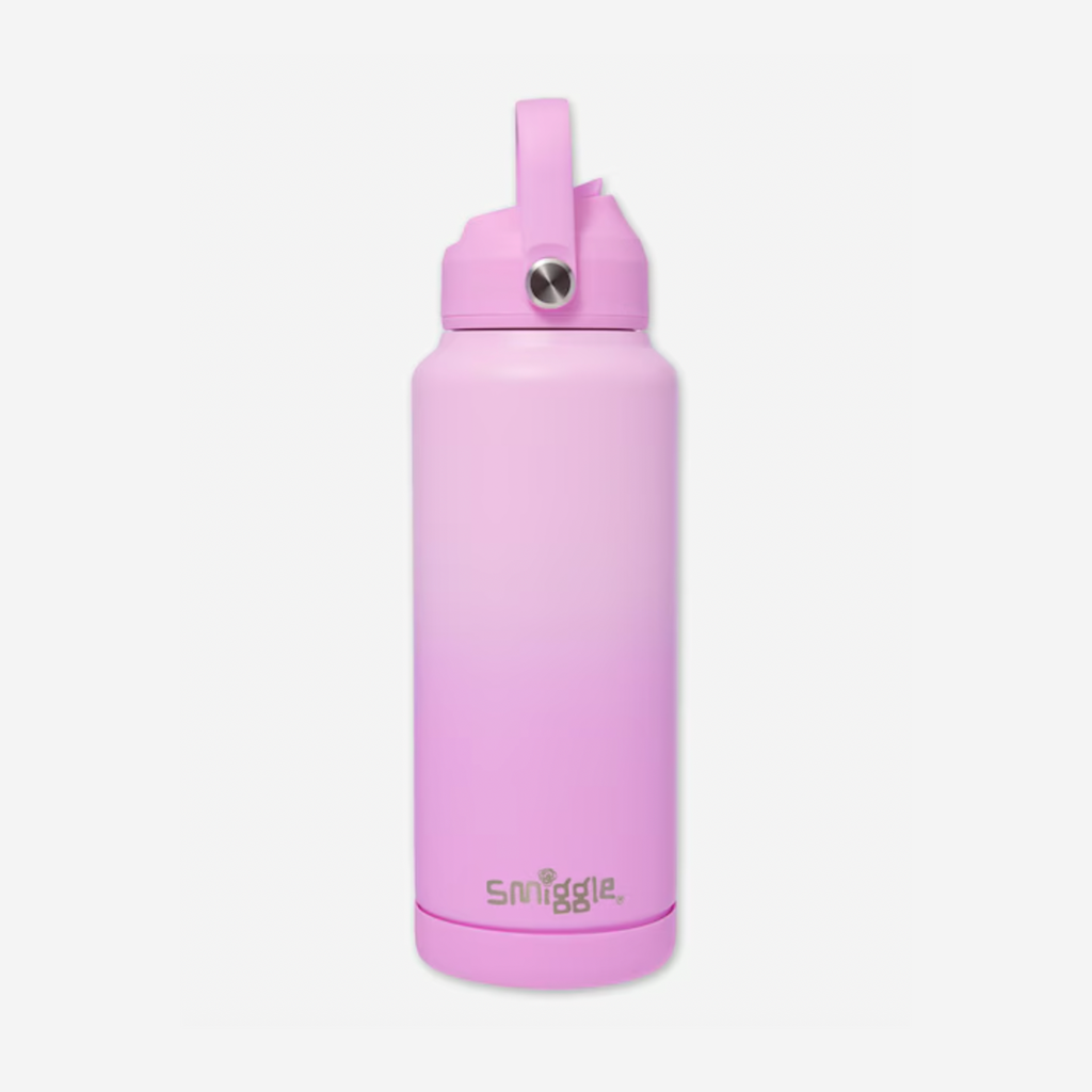 Smiggle Squiggle Insulated Stainless Steel Drink Bottle 1L - Pink