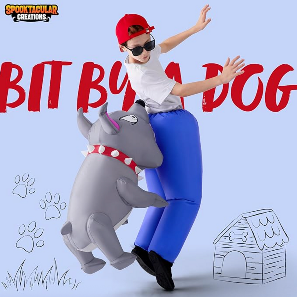 Spooktacular Creations Biting By a Dog Inflatable Costume 7-10