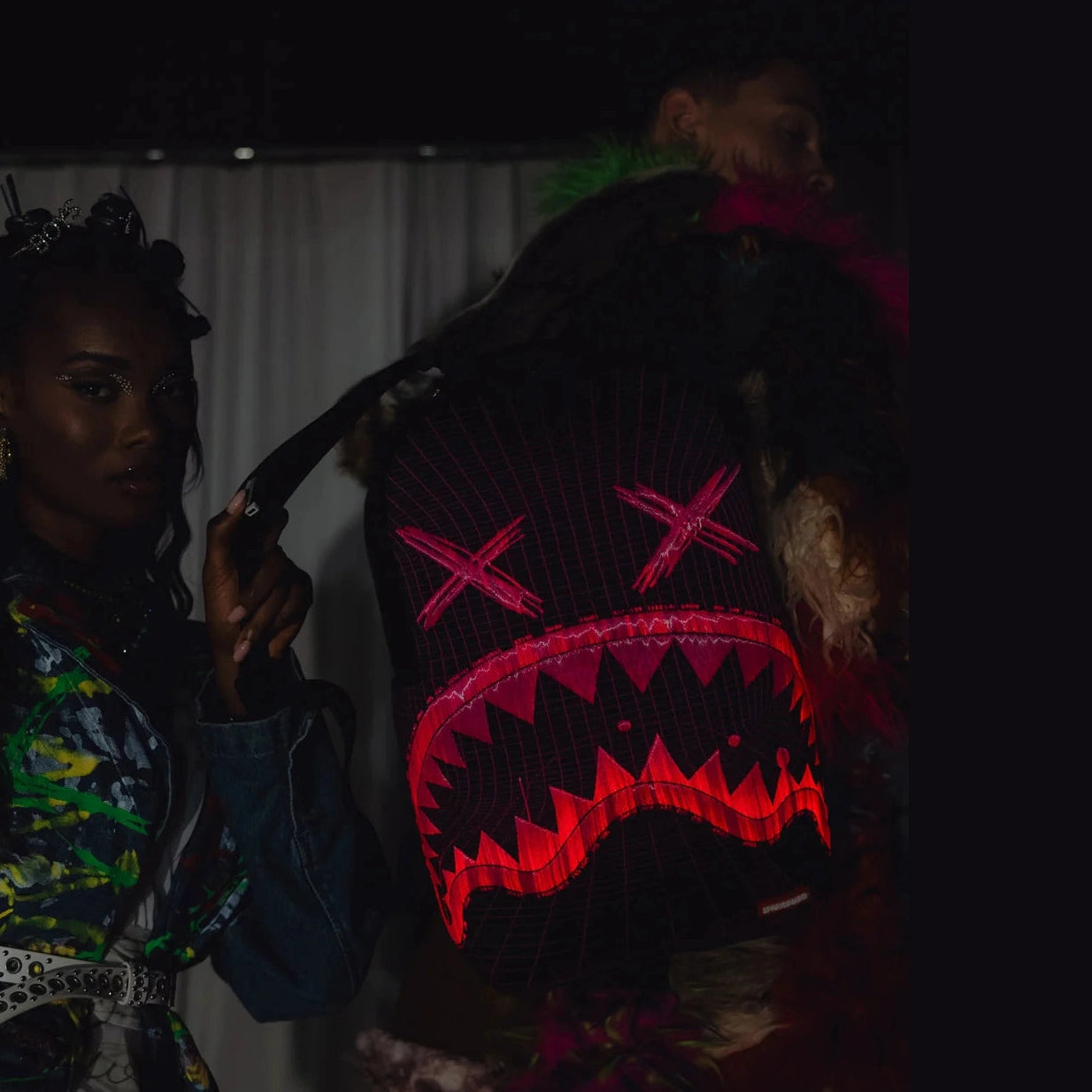 Spray ground Fiber Optics Party Shark Backpack 